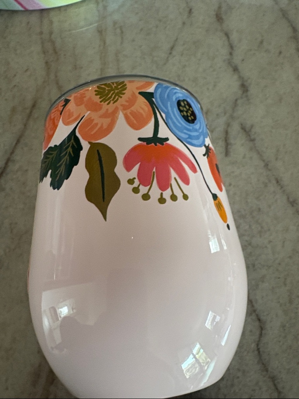 Rifle Paper Co. Floral Pink Stemless Tumbler